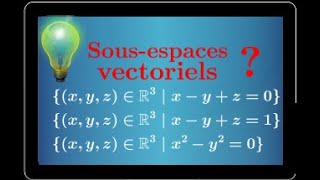 Exercice sous espace vectoriel de R3 • Les parties suivantes sontelles des sev de R3 sup prépa [upl. by Adnamahs]