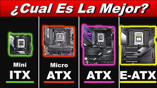 ¿CUAL ES LA MEJOR PLACA BASE MiniITX  MicroATX  ATX  EATX 💚⭐🧡⭐💜⭐💛 [upl. by Atinod]