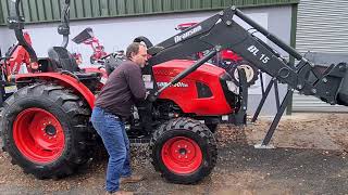 How to remove a tractor loader from a compact tractor  Branson Tractors [upl. by Nichol513]