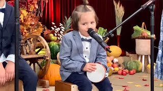 3yearold sings 10000 Reasons at church [upl. by Varhol]