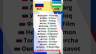 RUSCHA UZBEKCHA Lugat rus uzb Lugat Layk va Obuna boling Iltimos [upl. by Apollus]