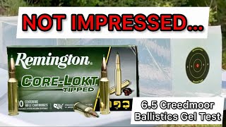 65 Creedmoor Remington CoreLokt Tipped 129gr Ammo Review amp Ballistics Gel Test DISTURBING TREND… [upl. by Tapes294]