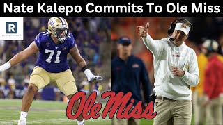 Nate Kalepo Commits To Ole Miss  Ole Miss Football Transfer Portal [upl. by Adolph636]