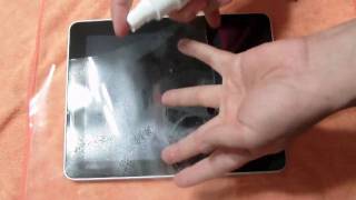 Zagg Invisible Shield Install on iPad Part 1 Front Side [upl. by Daffodil]