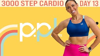 3000 Steps Cardio Workout FOR ALL FITNESS LEVELS  No Equipment Needed  PPL  Day 13 [upl. by Hasseman]