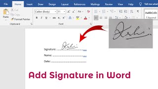 How to add transparent signature in word [upl. by Ollopa]