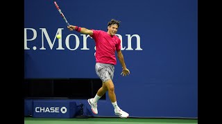 Dominic Thiems BIG onehanded backhand  US Open 2020 Hot Shots [upl. by Lenor]