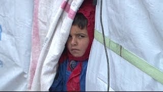 SYRIAS REFUGEES STRUGGLE FOR SURVIVAL  BBC NEWS [upl. by Reifinnej]