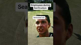 Golf Aerification days 😂 golf golfcourse lawncare goviral fyp foryou [upl. by Ecyned]