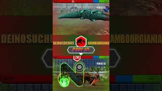 DEINOSUCHUS VS ARAMBOURGIANIA  JURASSIC WORLD THE GAME [upl. by Renraw]