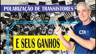 Polarizações básicas de transistores com seus ganhos [upl. by Trask322]