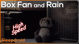 ► BOX FAN and RAIN SOUNDS for Sleeping High Speed  Box Fan Noise and Rain at Night No Thunder [upl. by Jana]