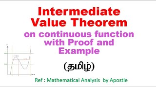 Intermediate Value Theorem  Tamil [upl. by Bach]