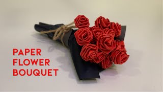 How to fold paper flower Bouquet  Origami Rose Bouquet [upl. by Yenetruoc789]