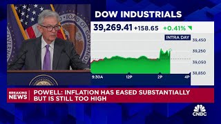 Fed Chair Powell Were continuing to make good progress on bringing inflation down [upl. by Assyla]