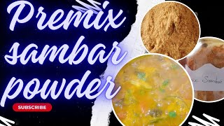 Premix recepie  premix sambar powder  traveling sambar powder  working women special premix [upl. by Haggai]