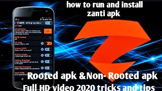 How to install and run ZANTI apk  Rooted apk amp Non  Rooted apk tips and tricks Full Video HD [upl. by Lehmann]