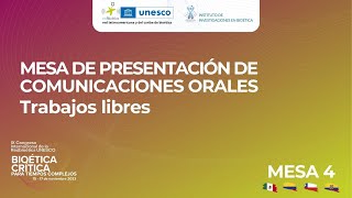 Mesas de presentación Comunicaciones Orales  M4 [upl. by Strep]