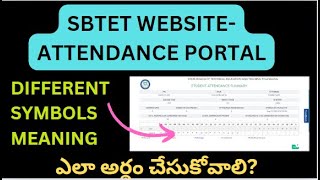 Telanagana DiplomaHow to check attendance in sbtet ts portalMeaning of error codes in attendance [upl. by Etiuqal62]