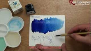 Winsor amp Newton Drawing Ink Ultramarine 660 [upl. by Johm]