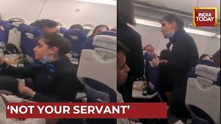 IndiGo Flight Fight Air Hostess War Of Words With Passenger Goes Viral  IndiGo Flight Incident [upl. by Amuwkuhc]