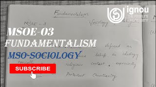 FUNDAMENTALSIMMSOE03 ignou MSO sociology upsc explanation [upl. by Cooe469]