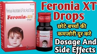 Feronia XT Drops Uses  Ferrous Ascorbate Folic Acid  छोटे बच्चों के ताकत की दवा  Dosage [upl. by Burkle]