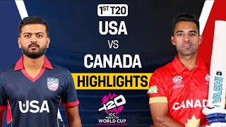 USA vs Canada 1st T20 World Cup Match Highlights  ICC World Cup 2024  CAN vs USA Highlights 2024 [upl. by Nnylassej362]