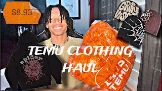 HUGE TEMU HAUL  UNBOXING Beanies shorts hoodies amp Etc [upl. by Nadoj]