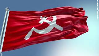 communist party cpim flag flying with ramaleela bgm whatsapp status [upl. by Grobe729]