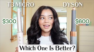 NEW T3 MICRO AIRE 360 VS DYSON AIRWRAP ON CURLY HAIR [upl. by Kermie]