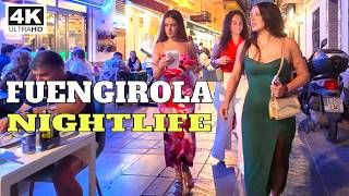 🇪🇸 Spain Fuengirola City Nightlife  Coastal Town Summer Hot Night 4K HD 60FPS Costa del Sol [upl. by Nnyllatsyrc]