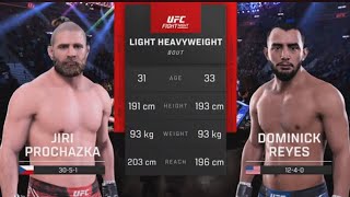 Jiri Prochazka vs Dominick Reyes FULL FIGHT  UFC 5  PS5 Gameplay [upl. by Esmerolda]