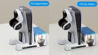 【OIVO】PS5 Stand with Suction Cooling Fan and Dual Controller [upl. by Beale]