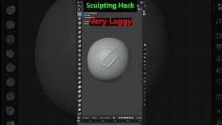 Hack to stop Lagging in Blender sculpting blenderustad [upl. by Nwahsuq]