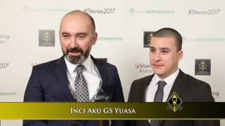 Inci Akü GS Yuasa wins a Stevie® Award in the 2017 Stevie Awards for Sales amp Customer Service [upl. by Fahey]