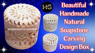 Soapstone Carving Design Box 3quotInch saudiarabia uae usa onlineshopping australia qatar kuwait [upl. by Gyatt147]