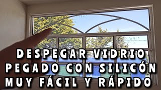 Cómo quitar VIDRIO PEGADO CON SILICÓN de una ventana [upl. by Meade]