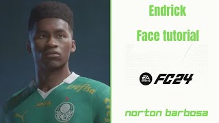 EAFC 24  Endrick Palmeiras  Face Tutorial [upl. by Enak]