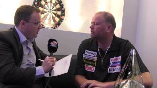 BETWAY QampA  Raymond van Barneveld Betway Premier League Darts PlayOffs [upl. by Corrinne293]