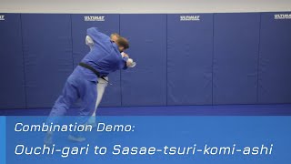 Ouchigari to Sasaetsurikomiashi  Combination demo [upl. by Oicnoel]