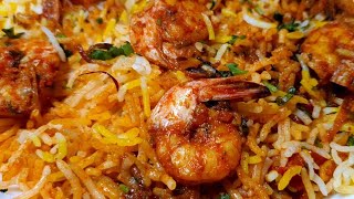 Prawns Biryani Recipe l Jhinga Biryani Restaurant Style [upl. by Adekahs]