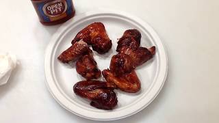 Weber Go Anywhere Modified Charcoal Grill Wings Indirect Tossed in a Classic Open Pit BBQ Sauce [upl. by Naffets]