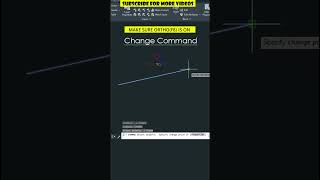 Change Command in AutoCAD shorts [upl. by Enilram674]