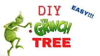 DIY Grinch Christmas Tree  Whoville Christmas Tree Super Easy [upl. by Tekcirc]