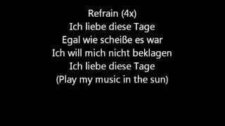 Ich liebe diese Tage Kris Lyrics Offical Music [upl. by Dett]