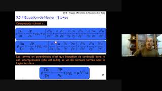 Equation de quantité de mouvement linéaire sous forme différentielle équation de NavierStokes [upl. by Ancelin]