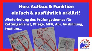 RD PRÜFUNGSWISSEN Herz umfassender erklärt Anatomie amp Physiologie längere Version [upl. by Eninahpets]