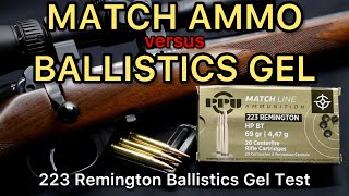 223 MATCH GRADE vs GEL 223 Remington PPU Match 69gr HPBT Ammo Test [upl. by Massiw]