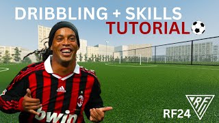 RF24 DRIBBLING  SKILL TUTORIAL Real futbol 24 ⚽️ [upl. by Zanlog]